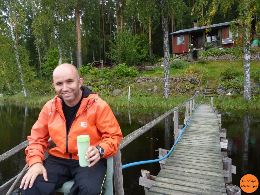 Cocinando setas de los bosques en Finlandia