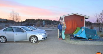 Acampar en Noruega con tienda