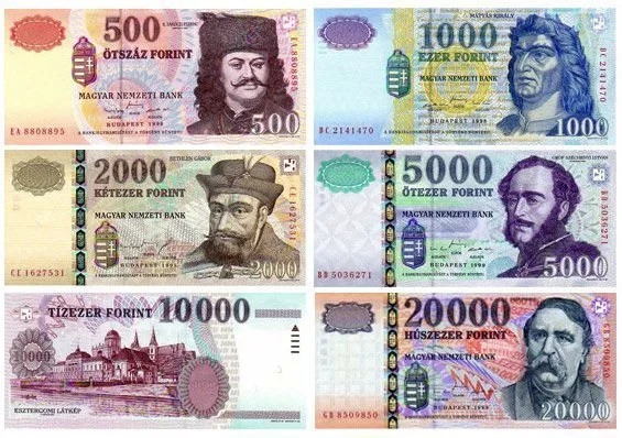Billetes Forint Moneda Hungría
